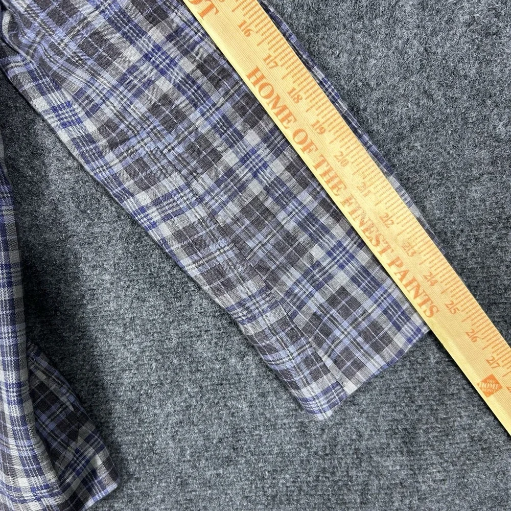 Banana Republic Sport Coat L Mens 42S Plaid 100 Linen Tailored Fit Chore Jacket